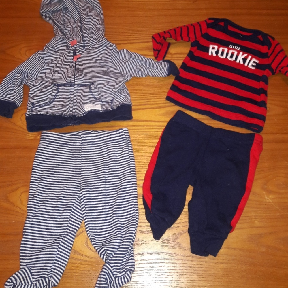2 brand new outfits,  New born,  baby boy.